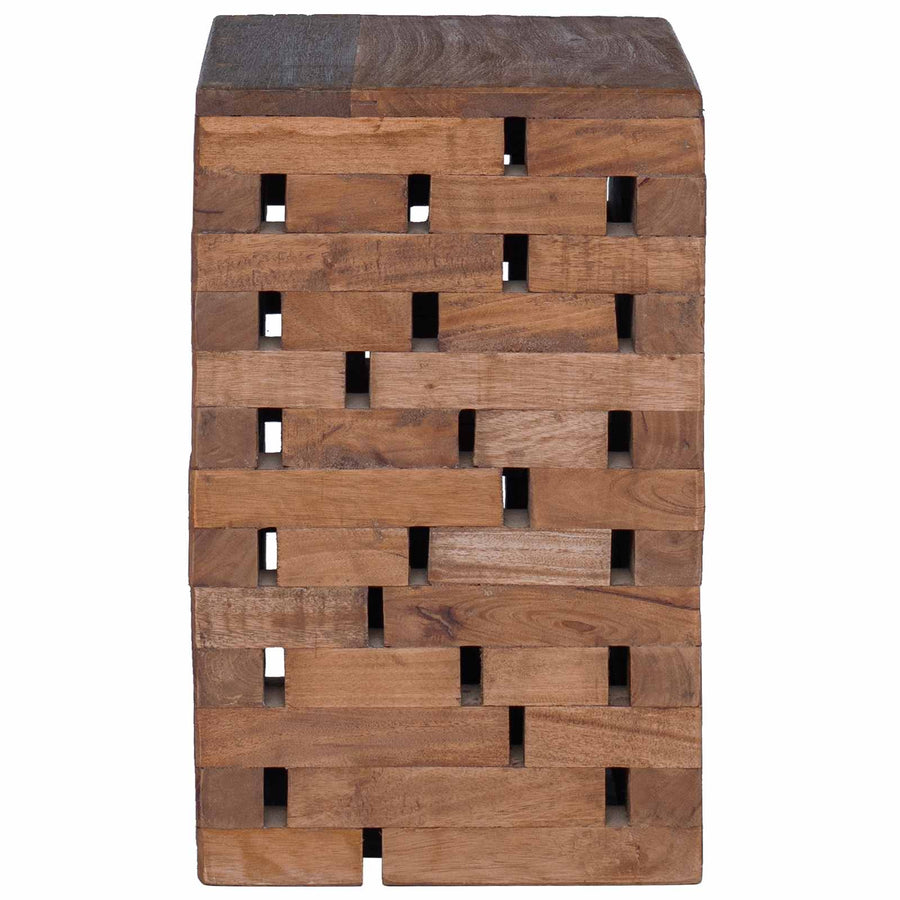 Kruk Naturel 29 x 29 x 48 cm Massief gerecycled hout