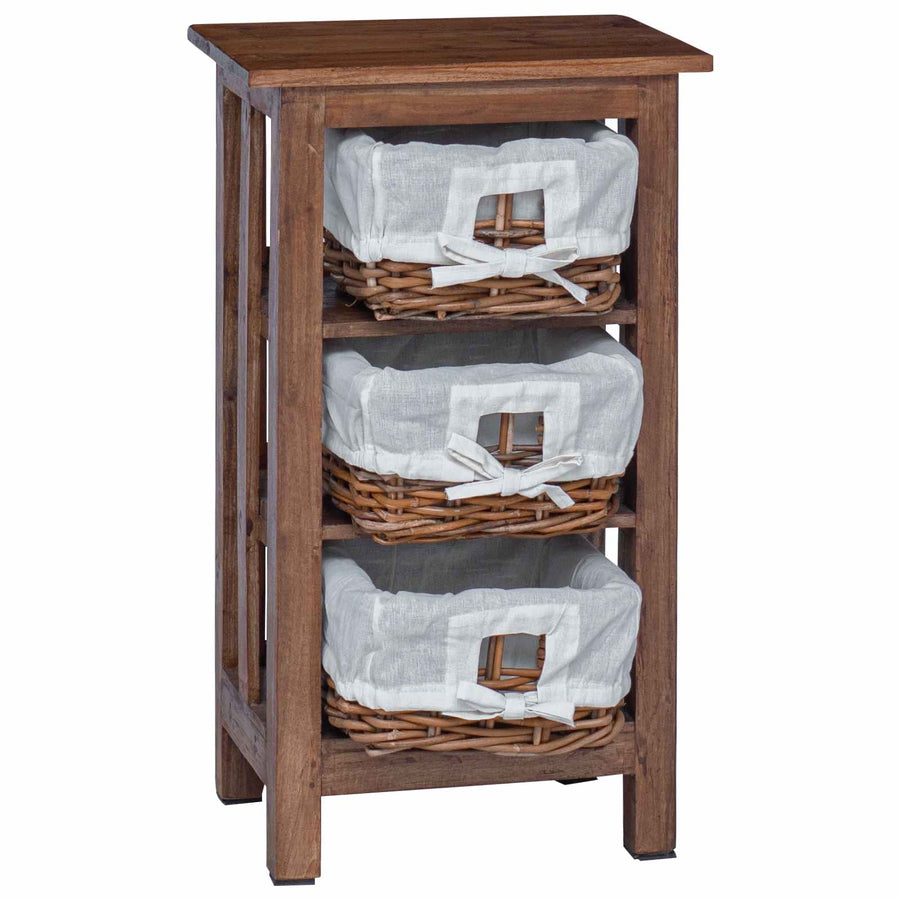 Bijzettafel Bruin Massief mahoniehout