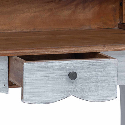 Bureau met lade Wit 80 x 40 x 92 cm Massief Mahoniehout