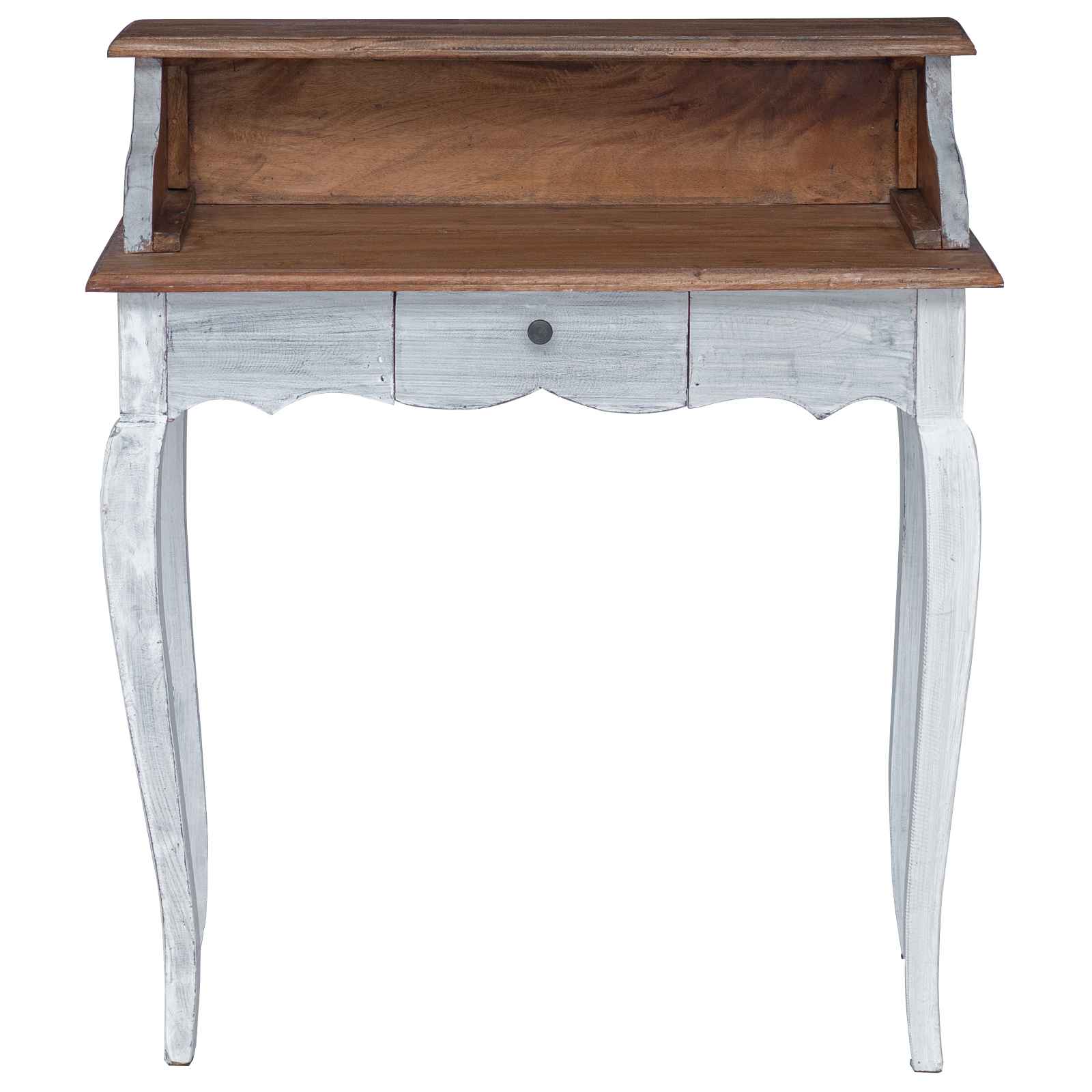 Bureau met lade Wit 80 x 40 x 92 cm Massief Mahoniehout