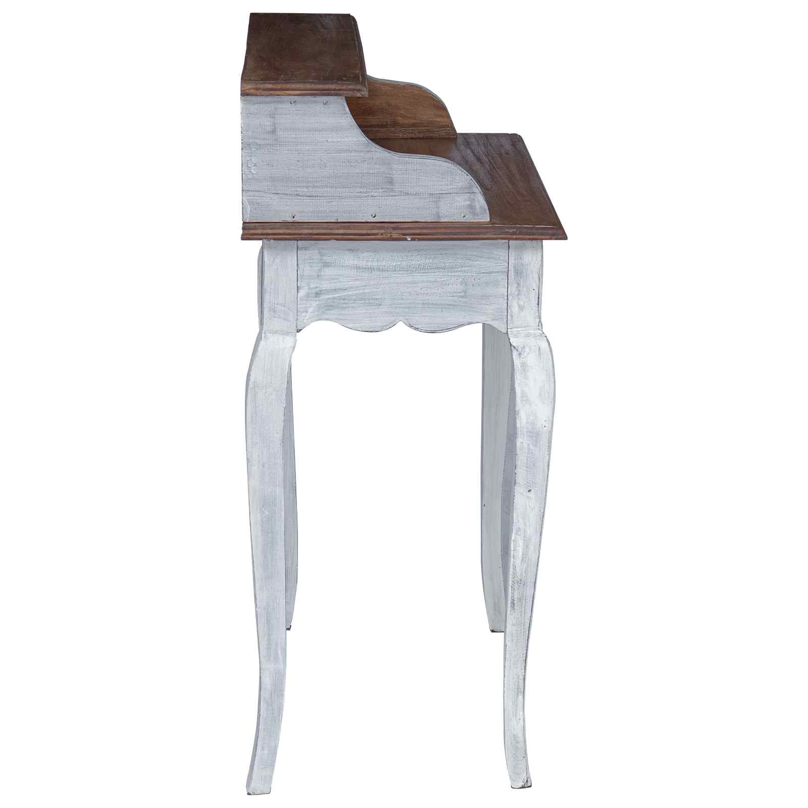 Bureau met lade Wit 80 x 40 x 92 cm Massief Mahoniehout