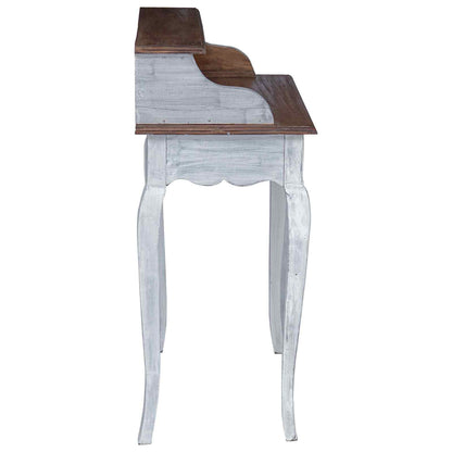 Bureau met lade Wit 80 x 40 x 92 cm Massief Mahoniehout