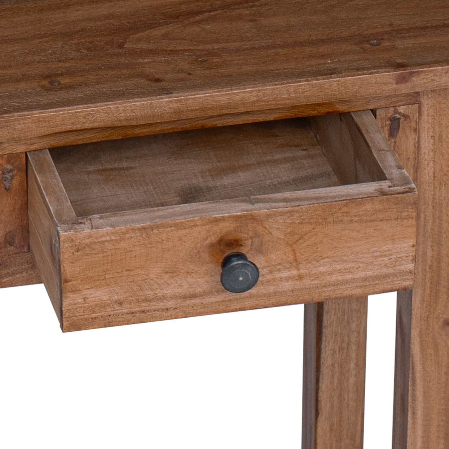 Plantenstandaard met lade Bruin 34 x 25 x 52 cm Mahoniehout