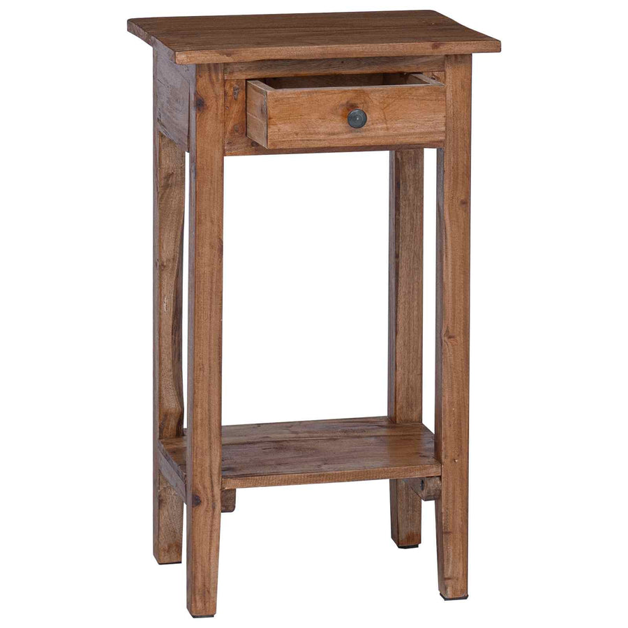 Plantenstandaard met lade Bruin 34 x 25 x 52 cm Mahoniehout