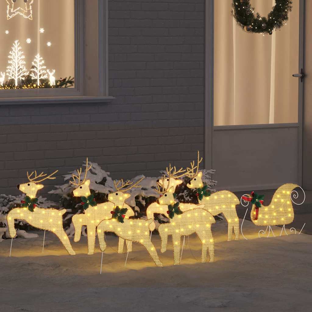 LED Rendieren 7 pcs Goud Stof