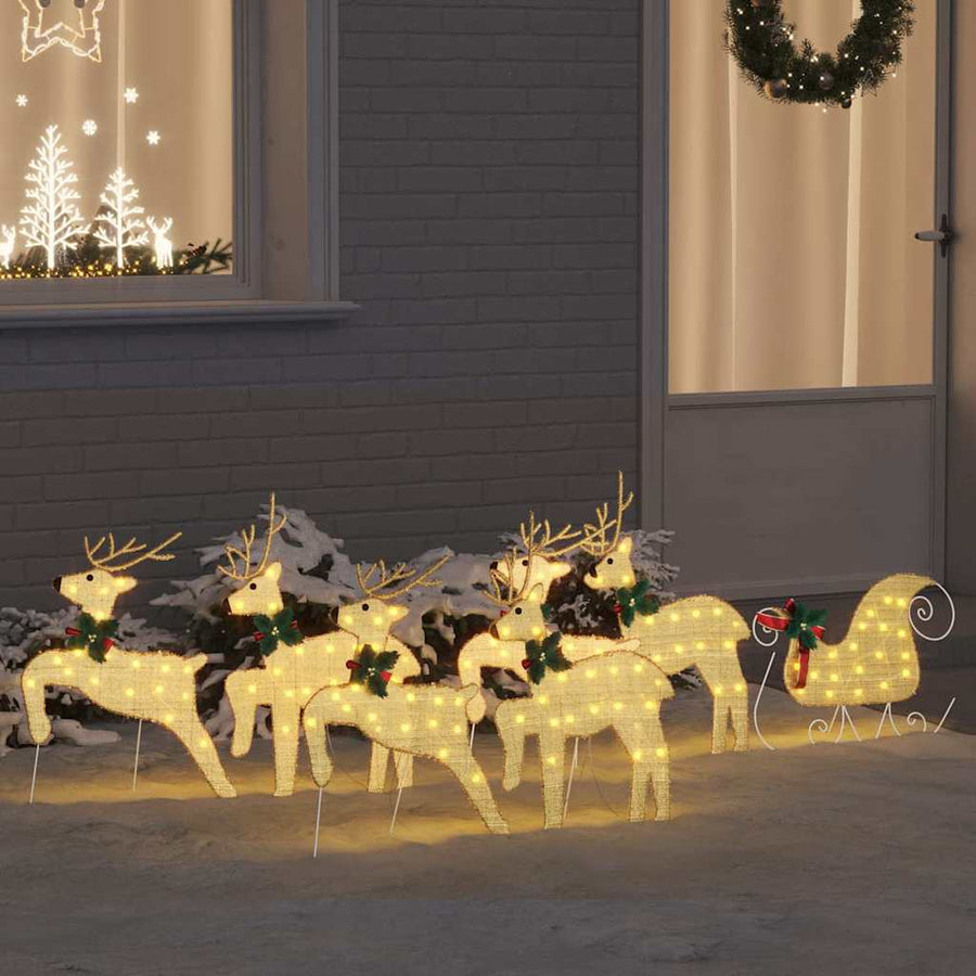 LED Rendieren 7 pcs Goud Stof