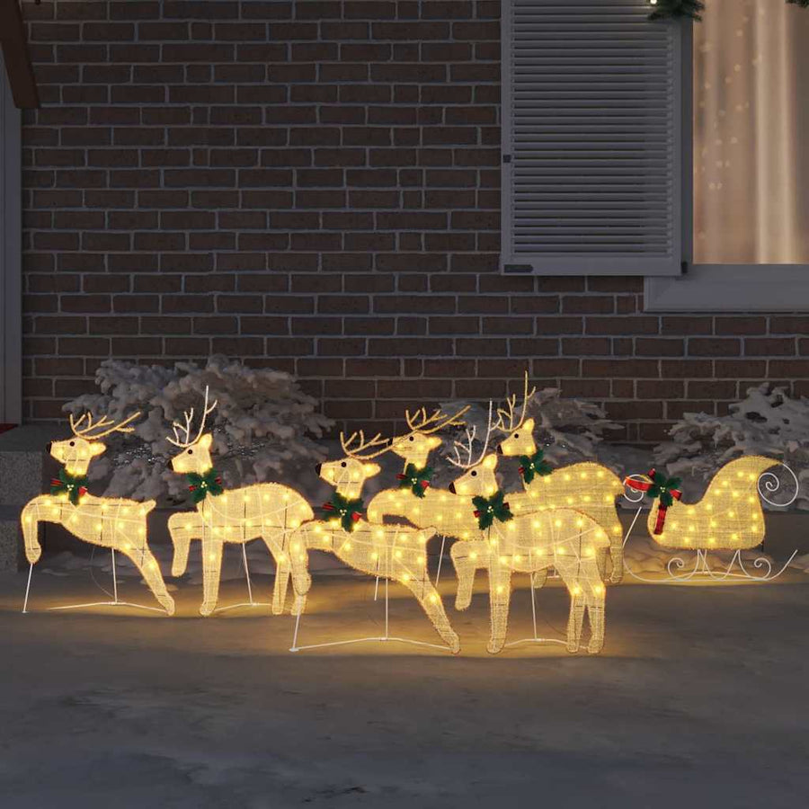 LED Rendieren 7 pcs Goud Stof