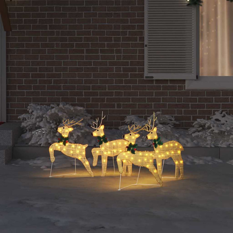 LED Rendieren 4 pcs Goud 45 x 19 x 65 cm Stof