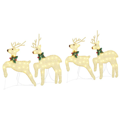 LED Rendieren 4 pcs Goud 45 x 19 x 65 cm Stof