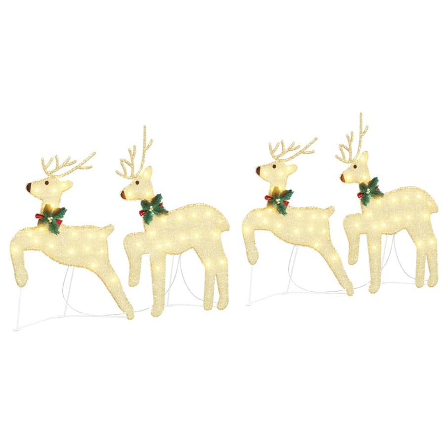 LED Rendieren 4 pcs Goud 45 x 19 x 65 cm Stof