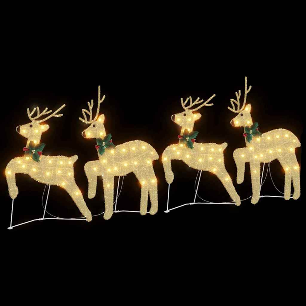 LED Rendieren 4 pcs Goud 45 x 19 x 65 cm Stof