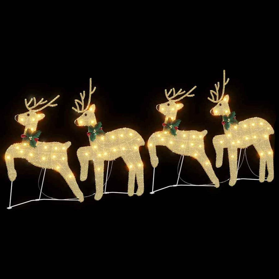 LED Rendieren 4 pcs Goud 45 x 19 x 65 cm Stof