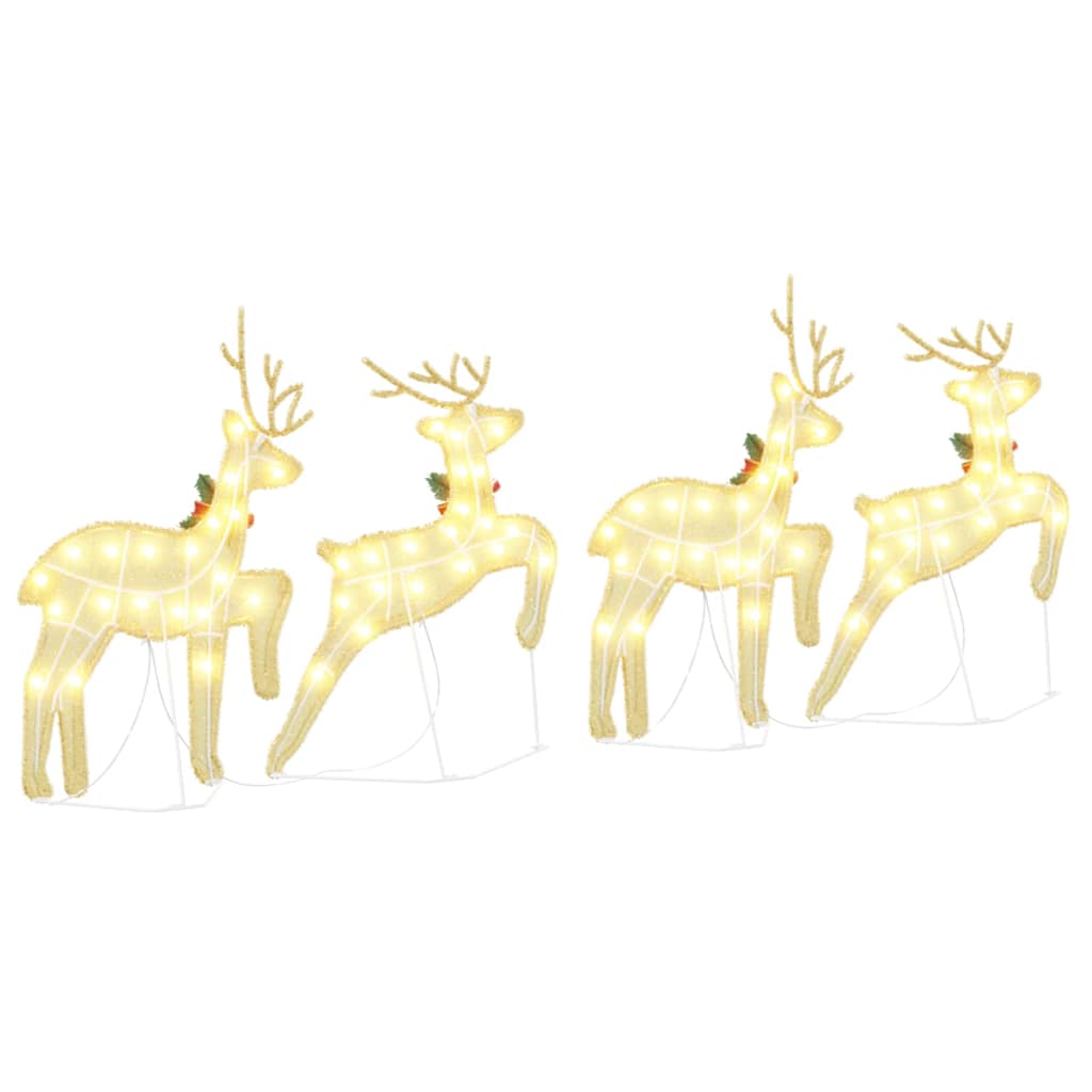 LED Rendieren 4 pcs Goud 45 x 19 x 65 cm Stof