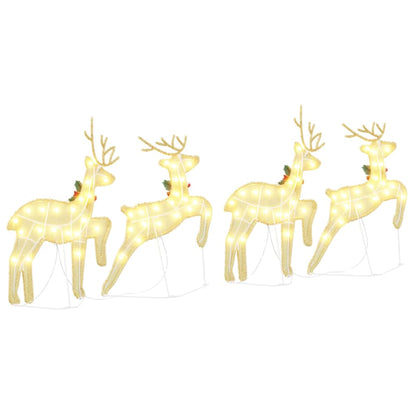 LED Rendieren 4 pcs Goud 45 x 19 x 65 cm Stof