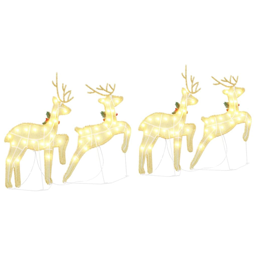 LED Rendieren 4 pcs Goud 45 x 19 x 65 cm Stof