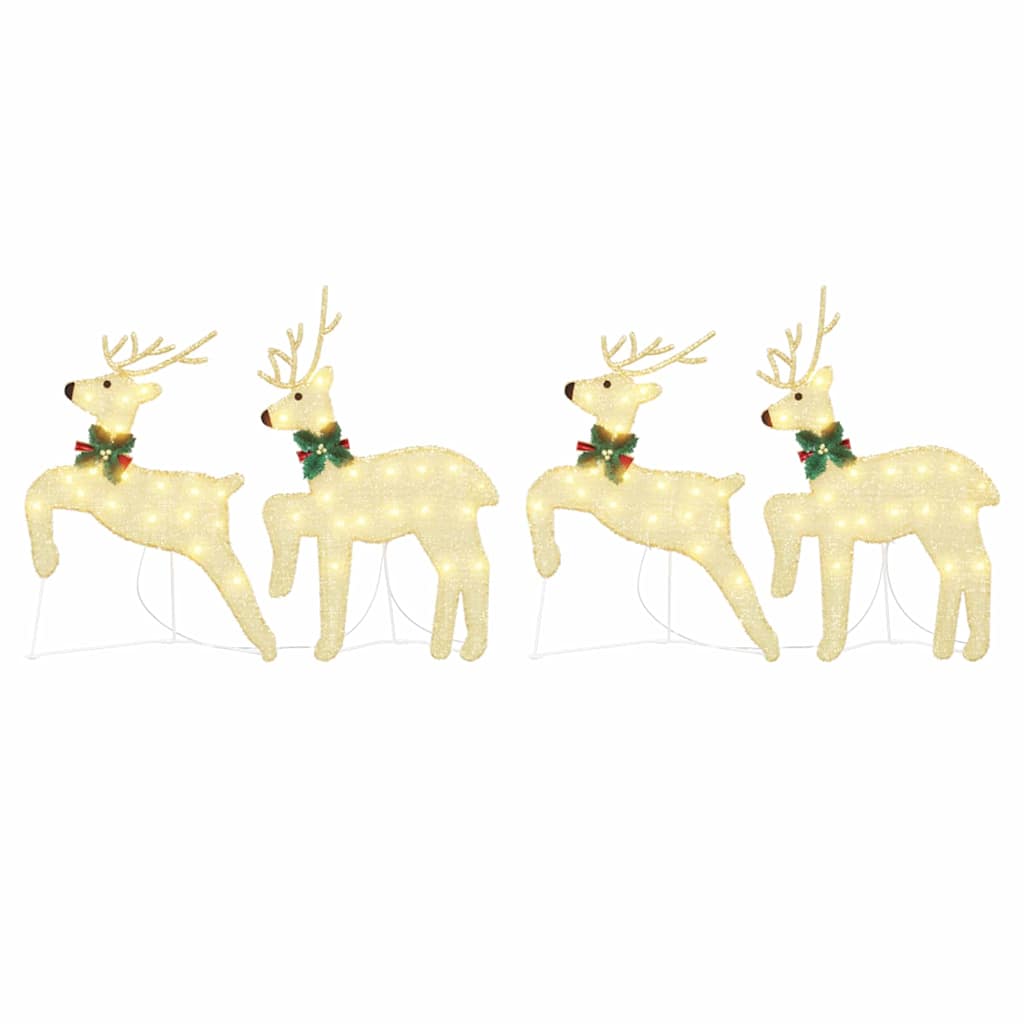 LED Rendieren 4 pcs Goud 45 x 19 x 65 cm Stof