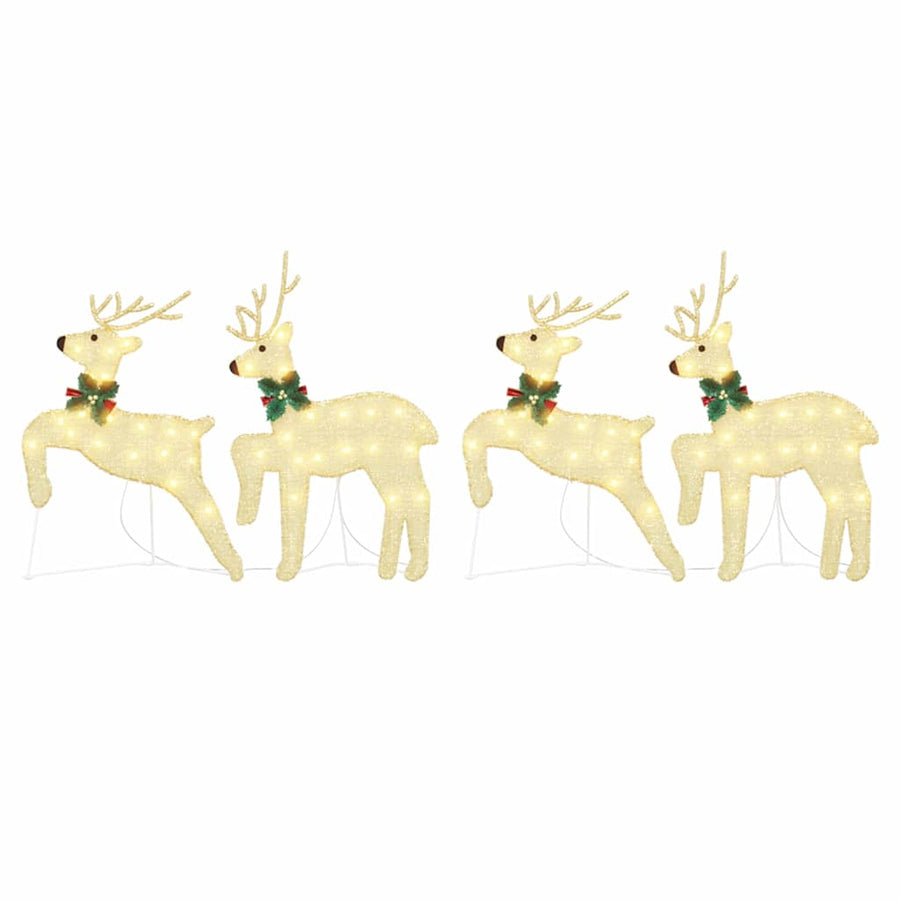 LED Rendieren 4 pcs Goud 45 x 19 x 65 cm Stof