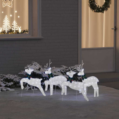 LED Rendieren 4 pcs Zilver 45 x 19 x 65 cm Stof