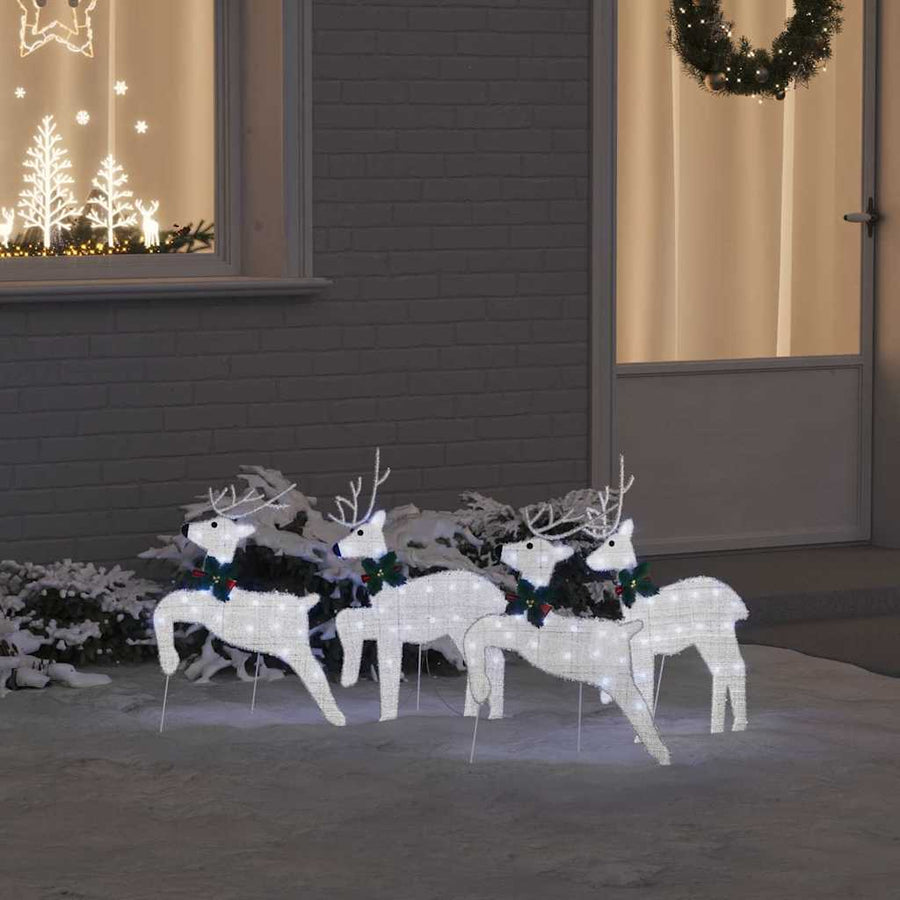 LED Rendieren 4 pcs Zilver 45 x 19 x 65 cm Stof