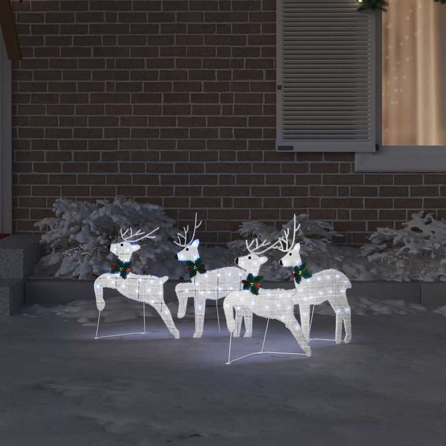LED Rendieren 4 pcs Zilver 45 x 19 x 65 cm Stof