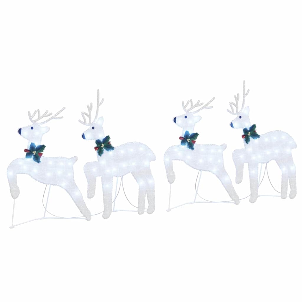 LED Rendieren 4 pcs Zilver 45 x 19 x 65 cm Stof