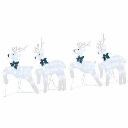 LED Rendieren 4 pcs Zilver 45 x 19 x 65 cm Stof