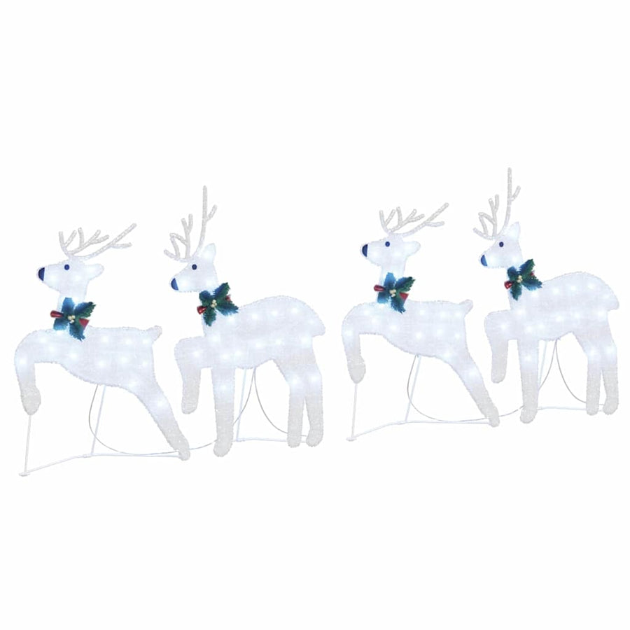 LED Rendieren 4 pcs Zilver 45 x 19 x 65 cm Stof