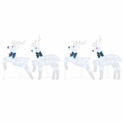 LED Rendieren 4 pcs Zilver 45 x 19 x 65 cm Stof