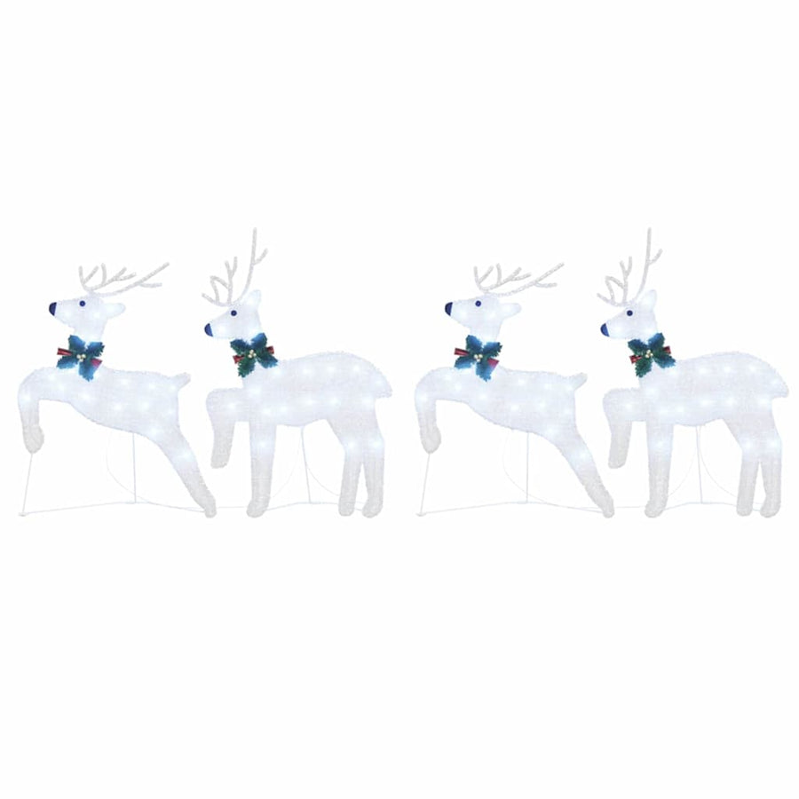 LED Rendieren 4 pcs Zilver 45 x 19 x 65 cm Stof