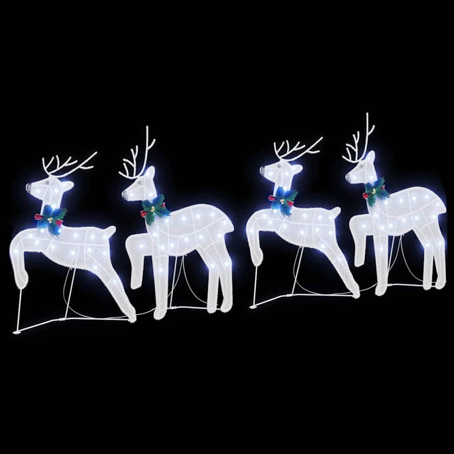 LED Rendieren 4 pcs Wit 45 x 19 x 65 cm Stof