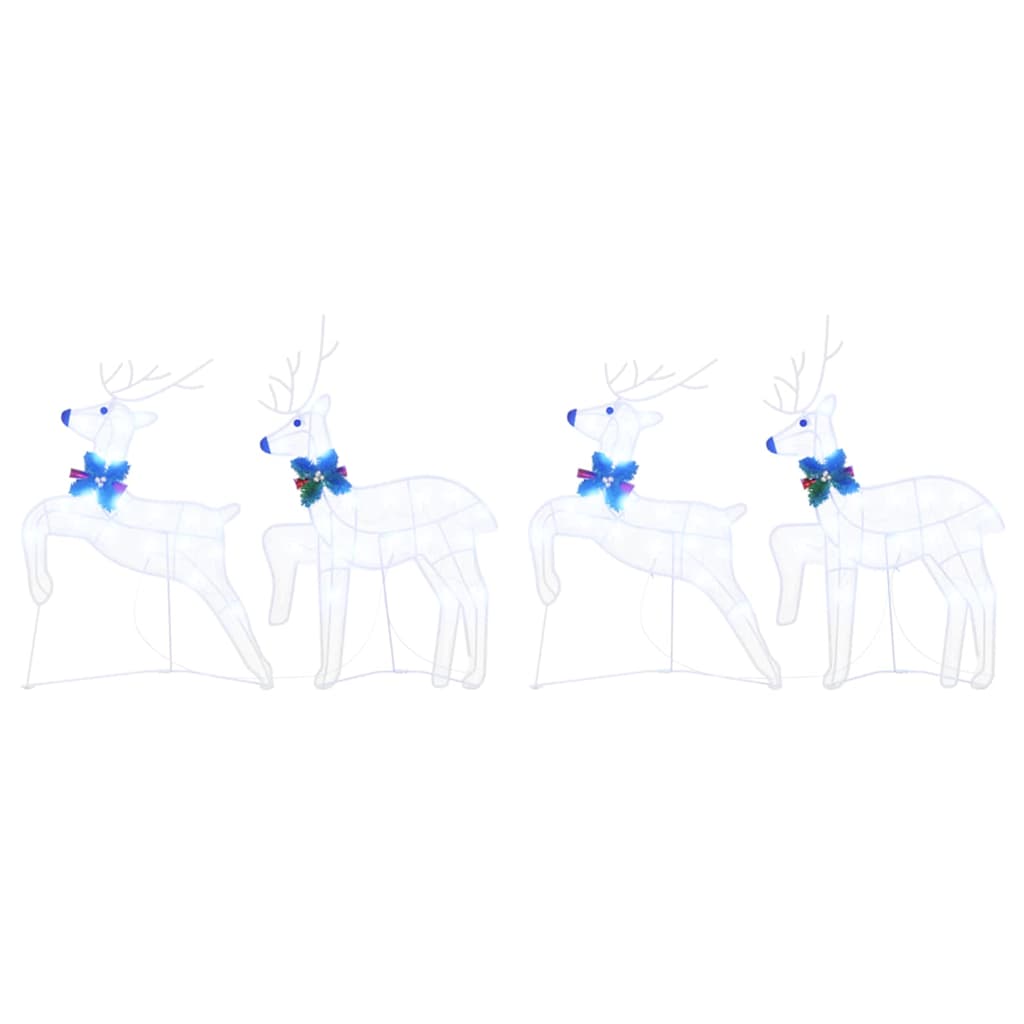 LED Rendieren 4 pcs Wit 45 x 19 x 65 cm Stof