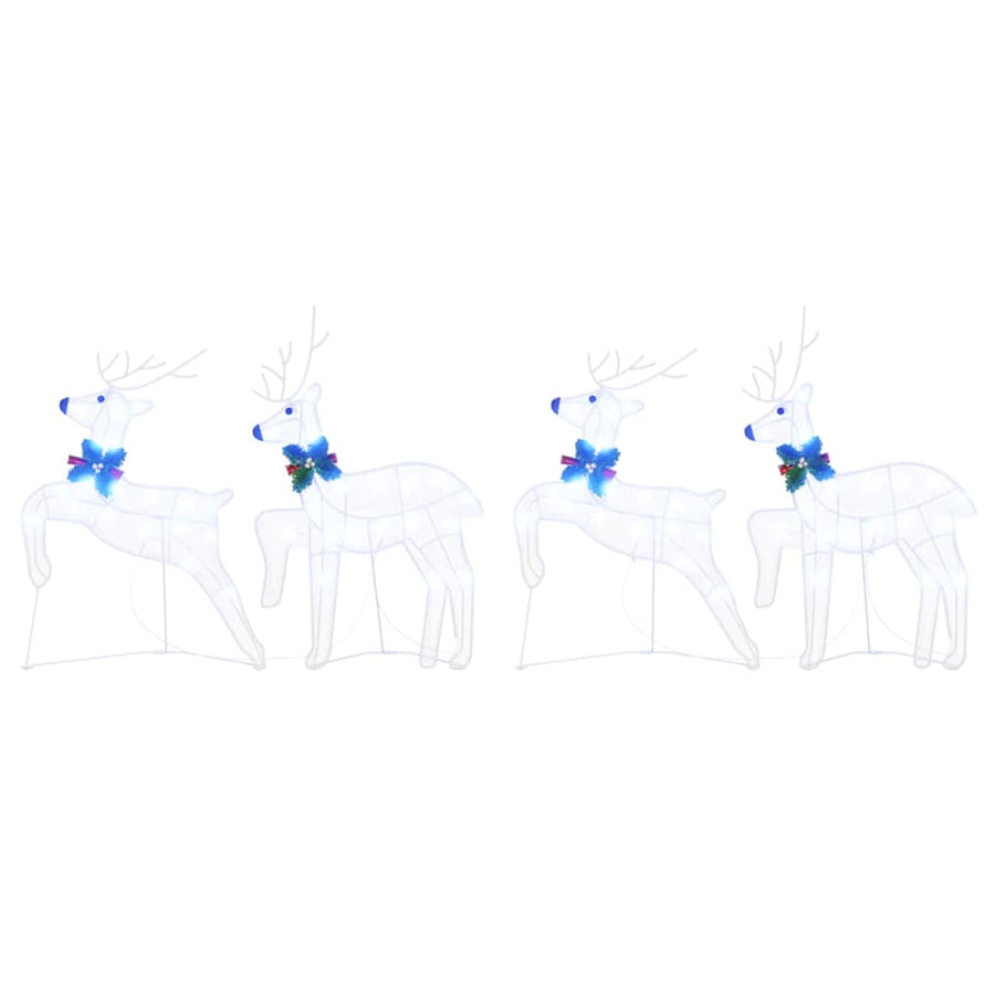 LED Rendieren 4 pcs Wit 45 x 19 x 65 cm Stof
