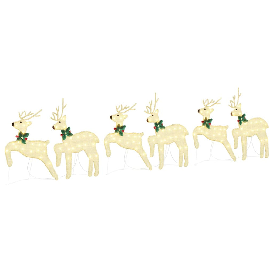 LED Rendieren 6 pcs Goud 45 x 19 x 65 cm Stof