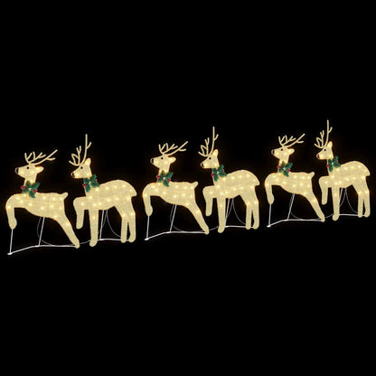 LED Rendieren 6 pcs Goud 45 x 19 x 65 cm Stof