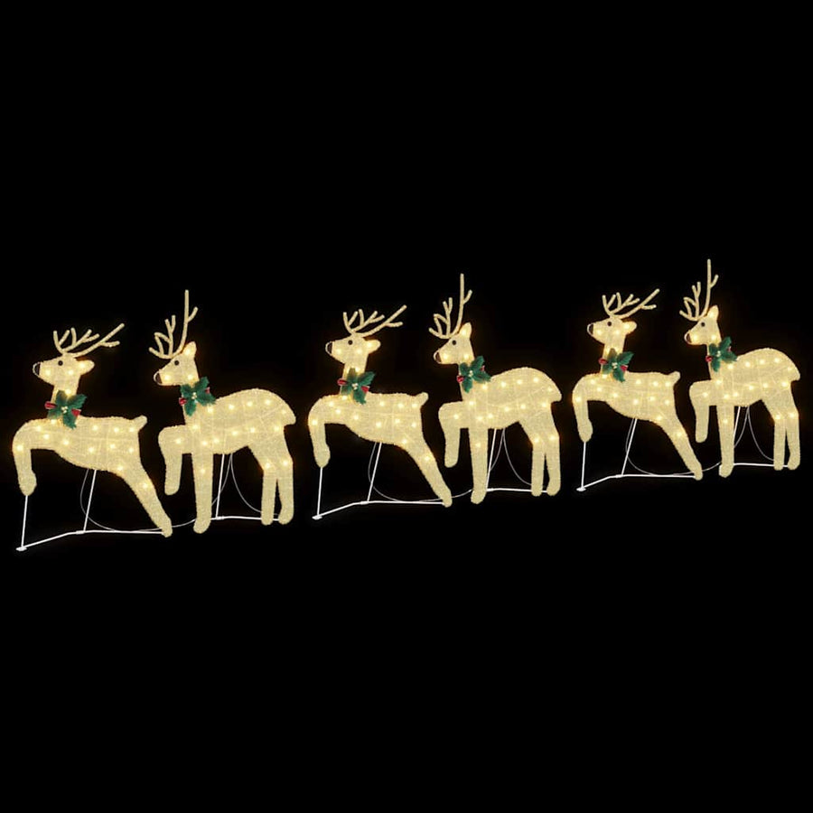LED Rendieren 6 pcs Goud 45 x 19 x 65 cm Stof