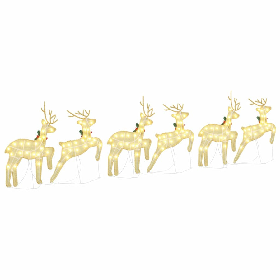 LED Rendieren 6 pcs Goud 45 x 19 x 65 cm Stof
