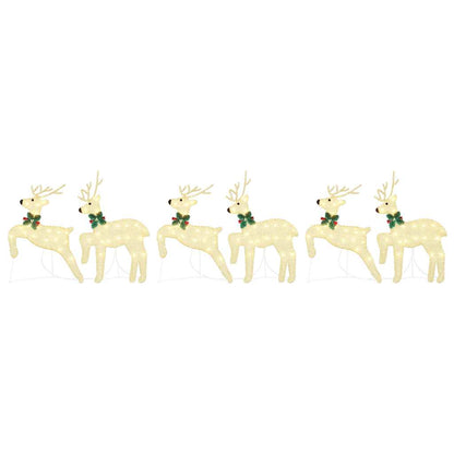 LED Rendieren 6 pcs Goud 45 x 19 x 65 cm Stof