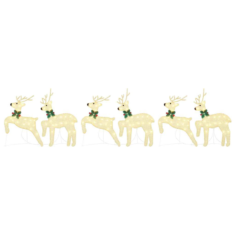LED Rendieren 6 pcs Goud 45 x 19 x 65 cm Stof