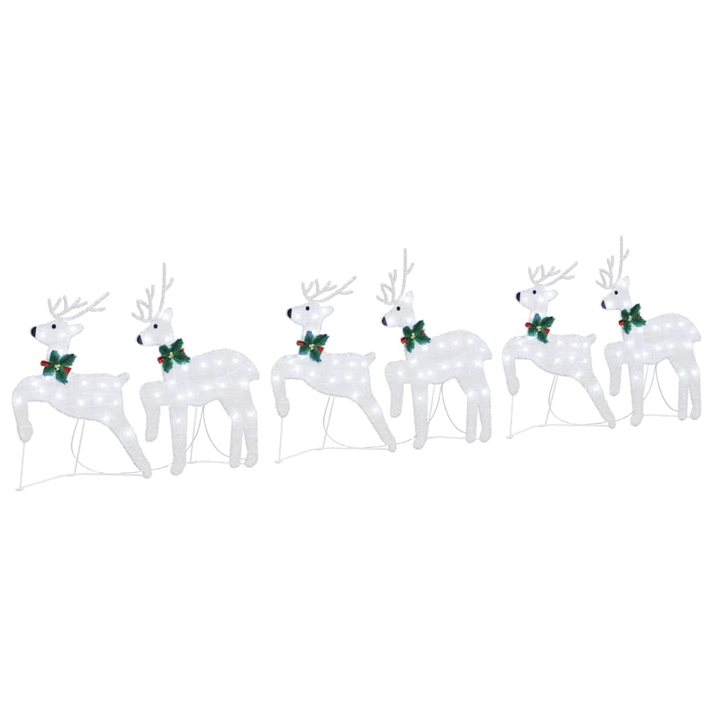 LED Rendieren 6 pcs Zilver 45 x 19 x 65 cm Stof