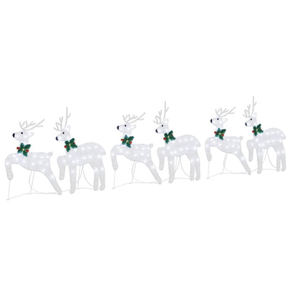 LED Rendieren 6 pcs Zilver 45 x 19 x 65 cm Stof