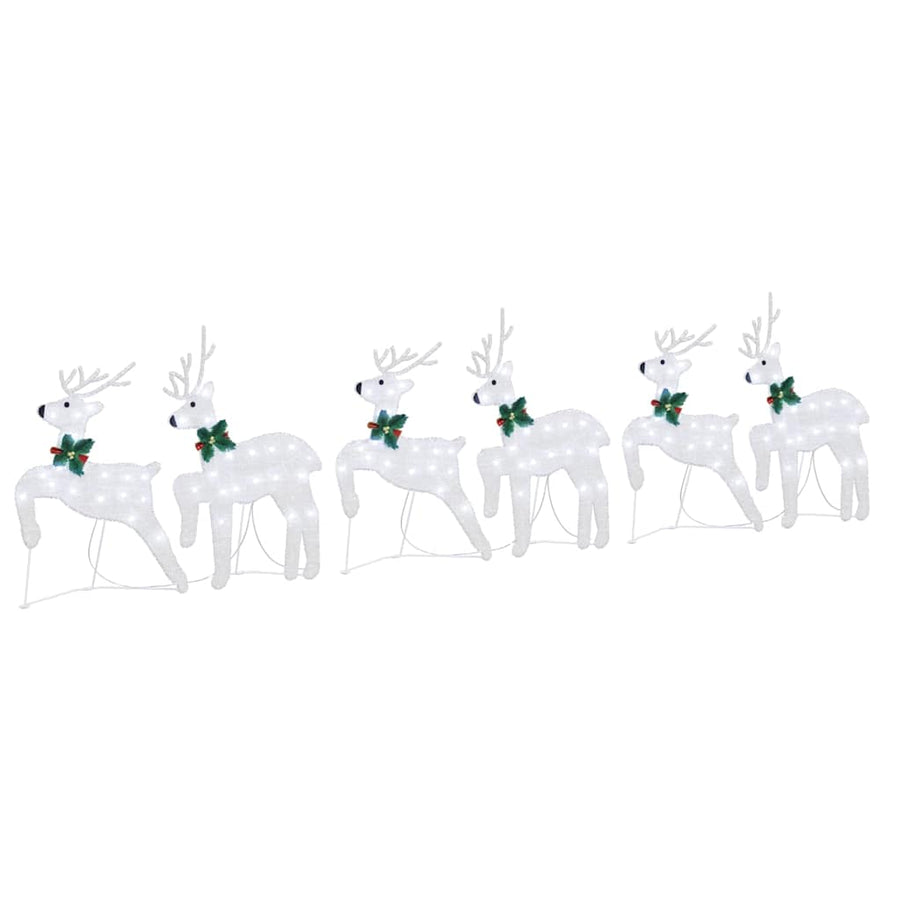 LED Rendieren 6 pcs Zilver 45 x 19 x 65 cm Stof