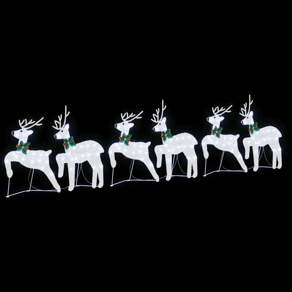 LED Rendieren 6 pcs Zilver 45 x 19 x 65 cm Stof