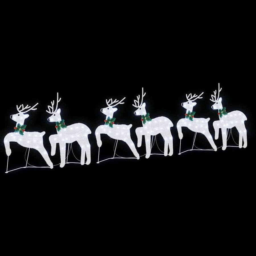 LED Rendieren 6 pcs Zilver 45 x 19 x 65 cm Stof