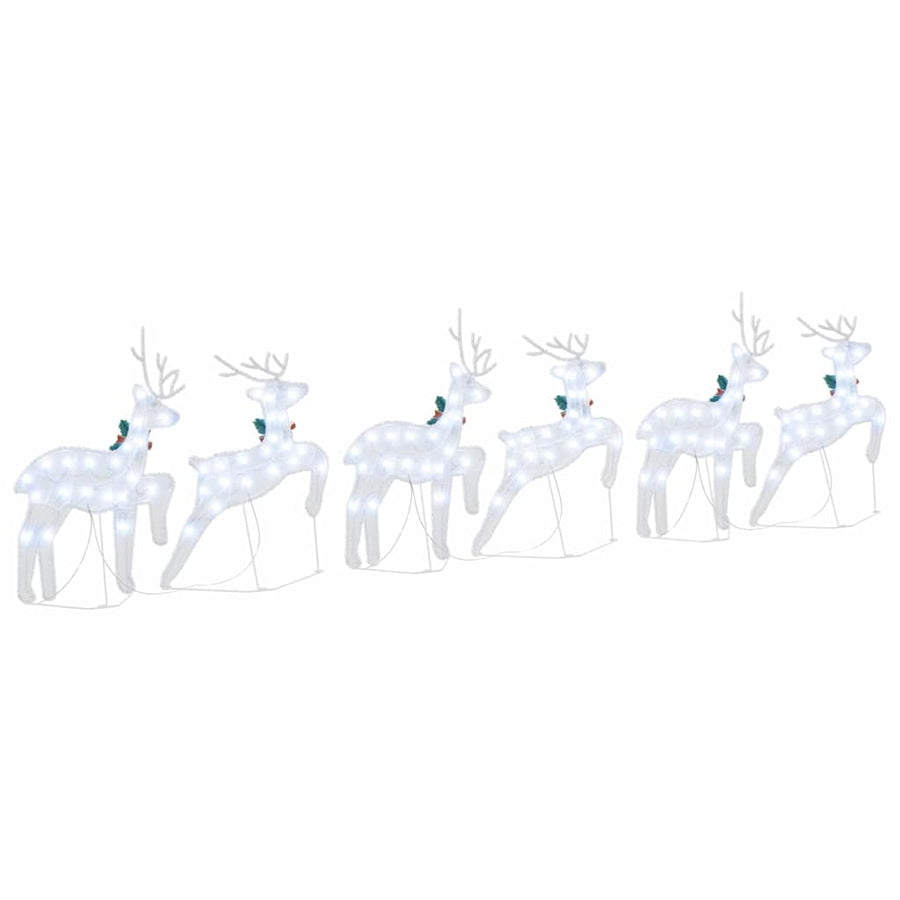 LED Rendieren 6 pcs Zilver 45 x 19 x 65 cm Stof