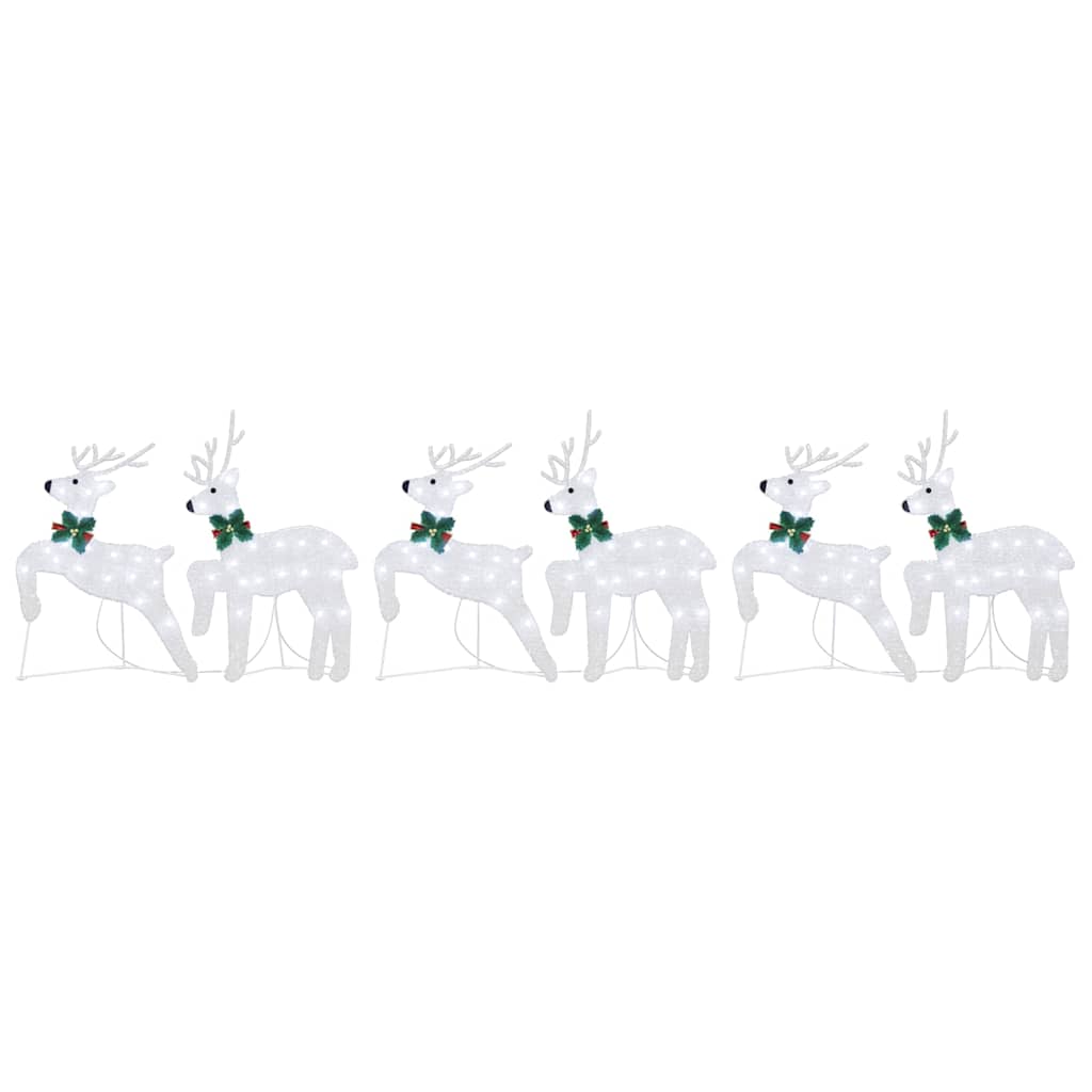 LED Rendieren 6 pcs Zilver 45 x 19 x 65 cm Stof