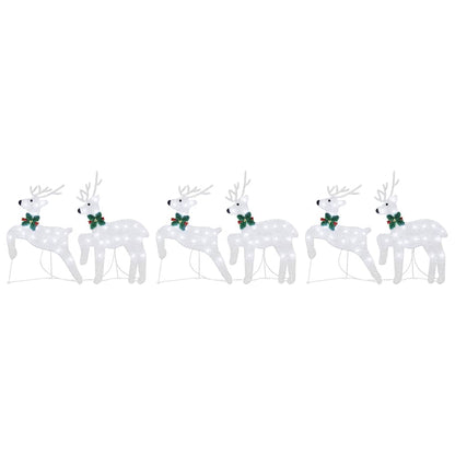 LED Rendieren 6 pcs Zilver 45 x 19 x 65 cm Stof