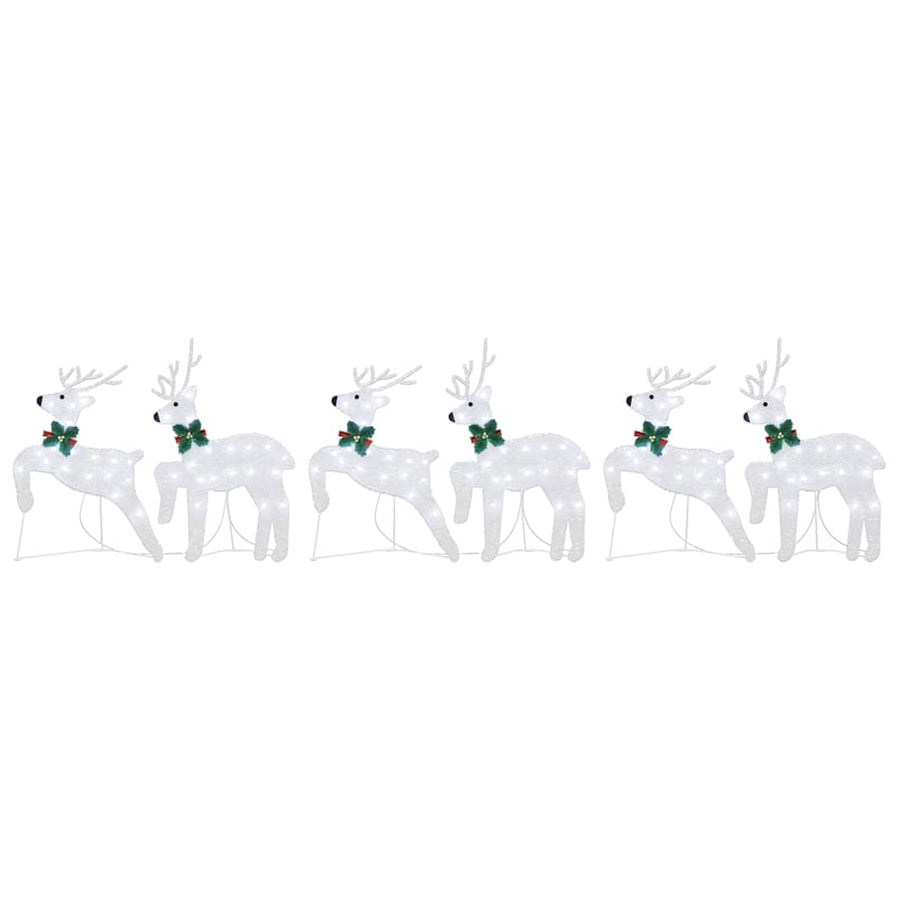 LED Rendieren 6 pcs Zilver 45 x 19 x 65 cm Stof