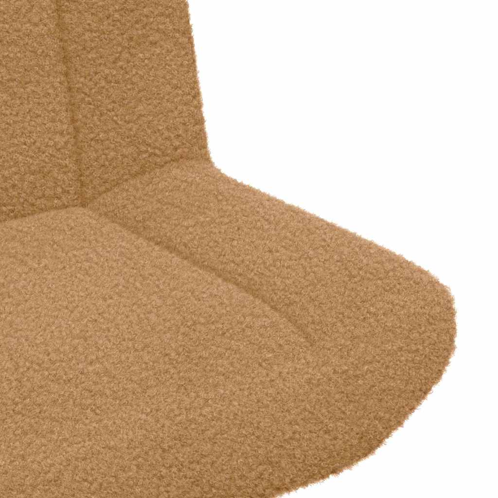 Draai Relaxstoel Beige Krullend Wolachtige Stof