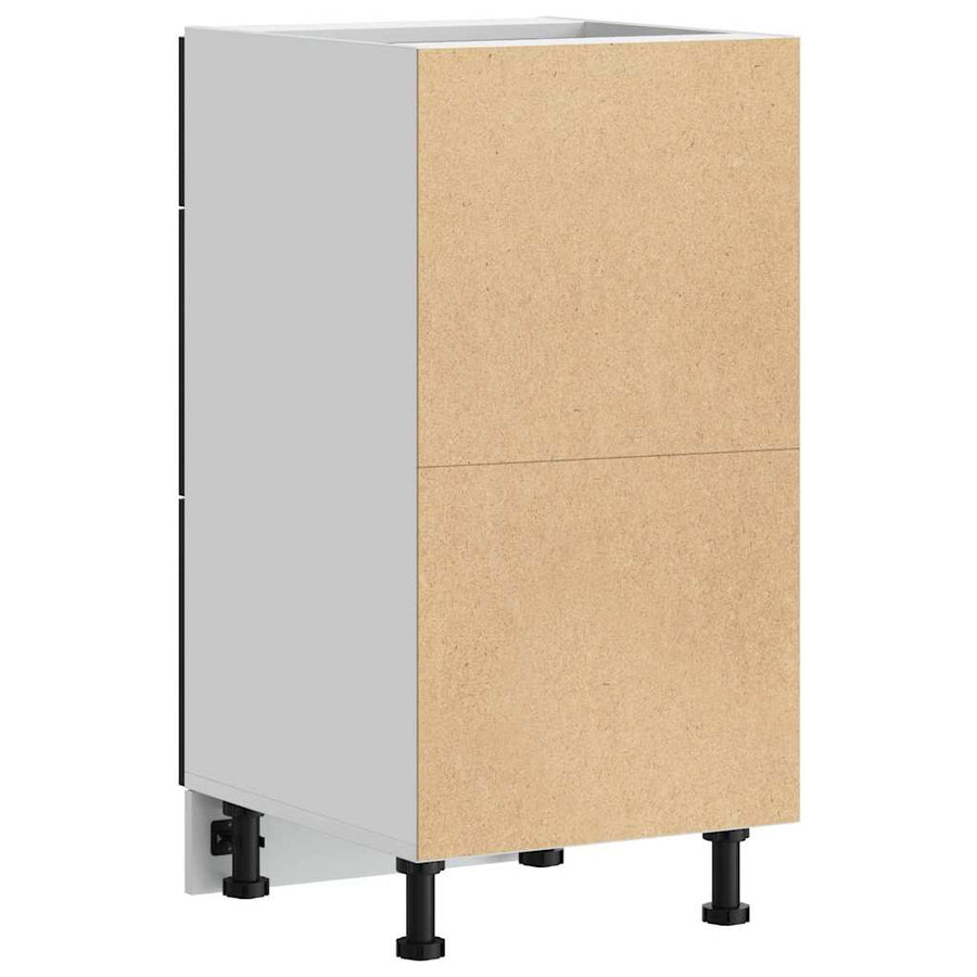 Keukenonderkast Riga Zwart Eiken 40 x 46 x 81,5 cm Bewerkt hout