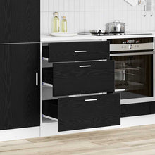 Keukenonderkast Riga Zwart Eiken 60 x 46 x 81,5 cm Bewerkt hout